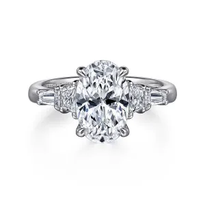 Oval Cut Five Stone Diamond Engagement Ring Mounting