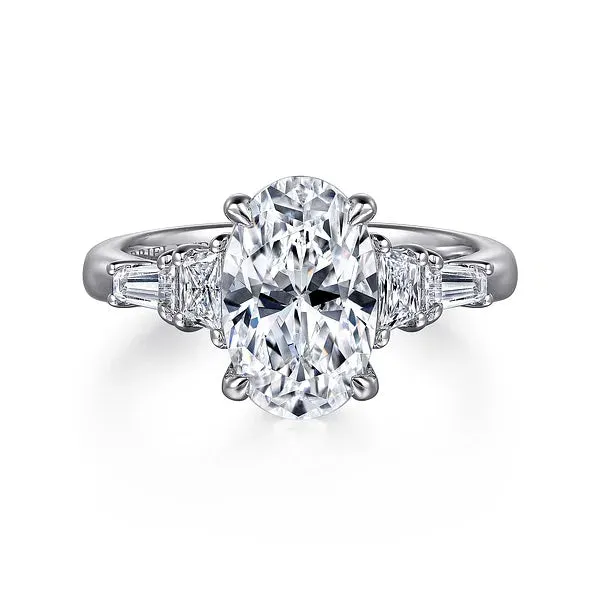 Oval Cut Five Stone Diamond Engagement Ring Mounting
