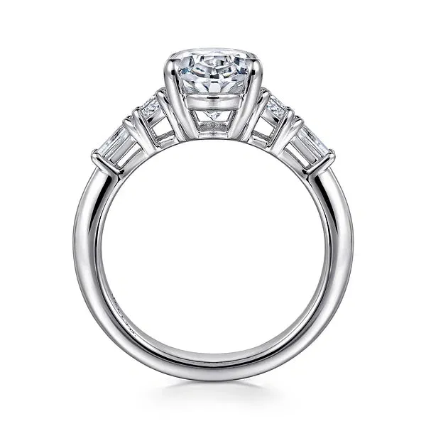 Oval Cut Five Stone Diamond Engagement Ring Mounting