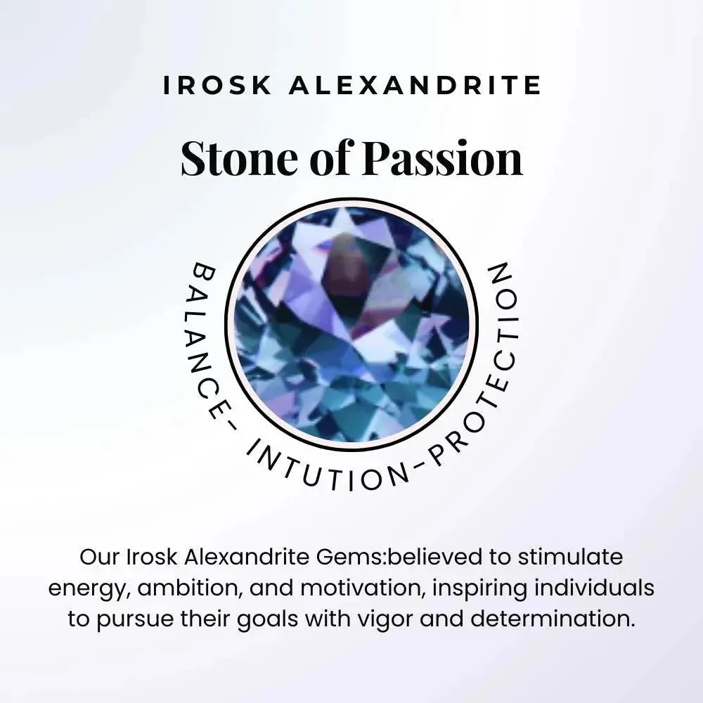 Oval halo Alexandrite Necklace - Irosk