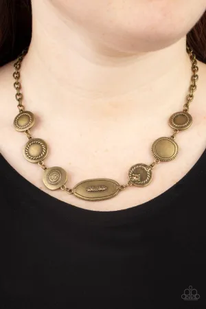 Paparazzi Necklace ~ Uniquely Unconventional - Brass