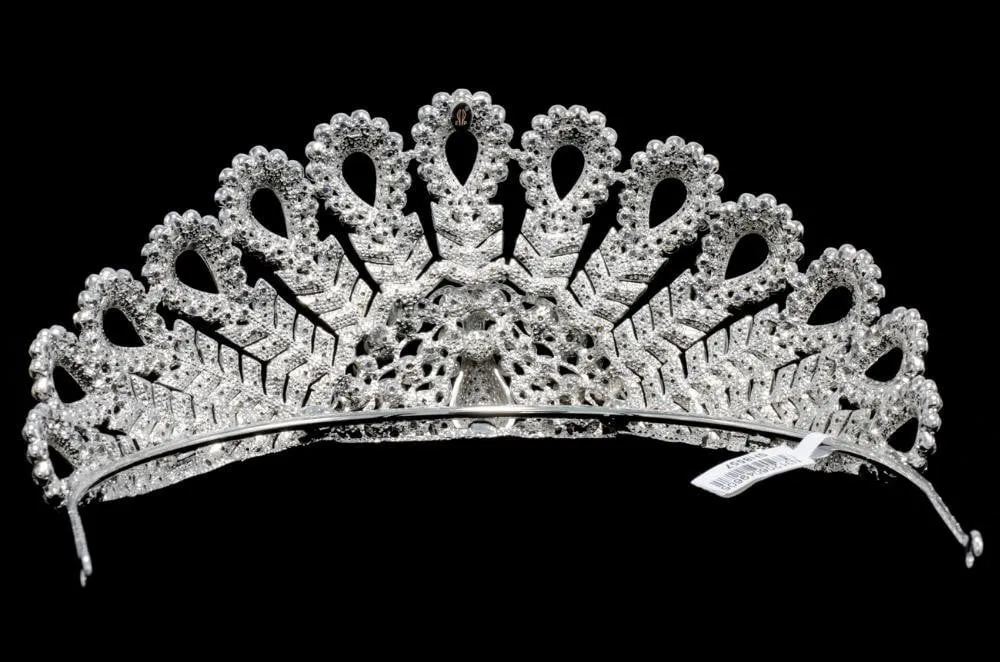 Peacock Design crystals wedding  bridal royal tiara diadem crown SH8557