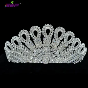 Peacock Design crystals wedding  bridal royal tiara diadem crown SH8557