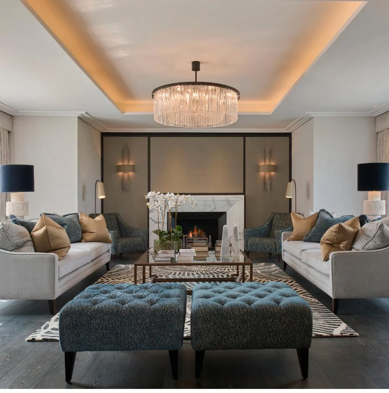 Popular Black Finish/ Smoky Gray Round Crystal Chandelier Living Room Ceiling/ Pendant Light Fixture