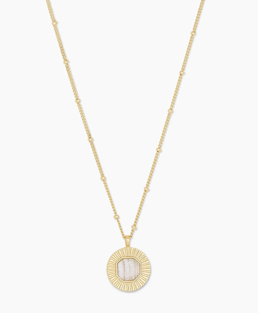 Power Gemstone Coin Necklace for Self-Expression