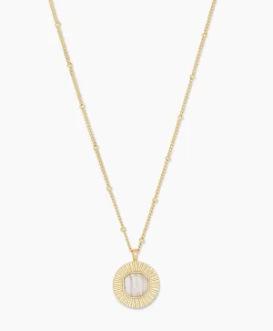 Power Gemstone Coin Necklace for Self-Expression