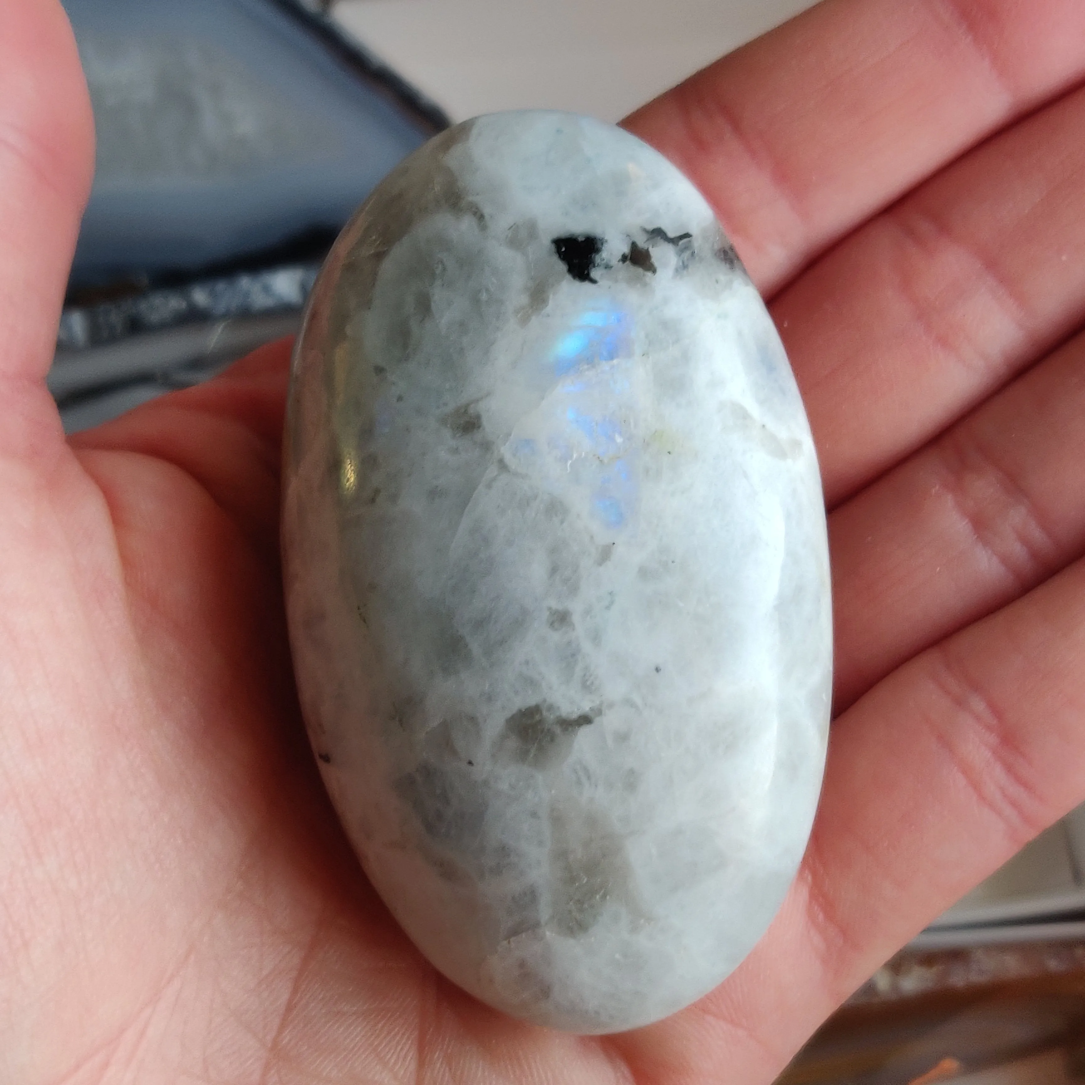 Rainbow Moonstone Palm Stone (#10)
