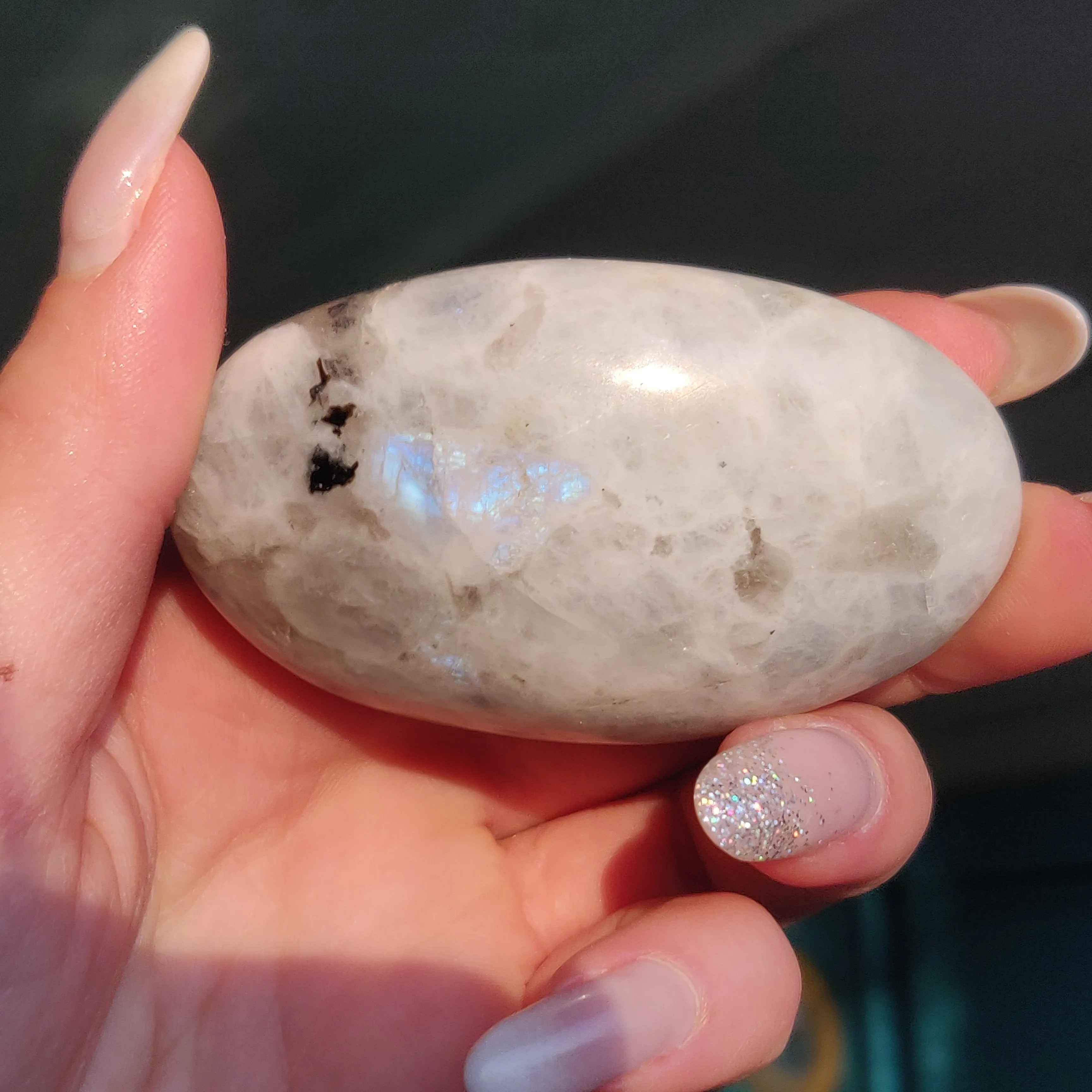 Rainbow Moonstone Palm Stone (#10)