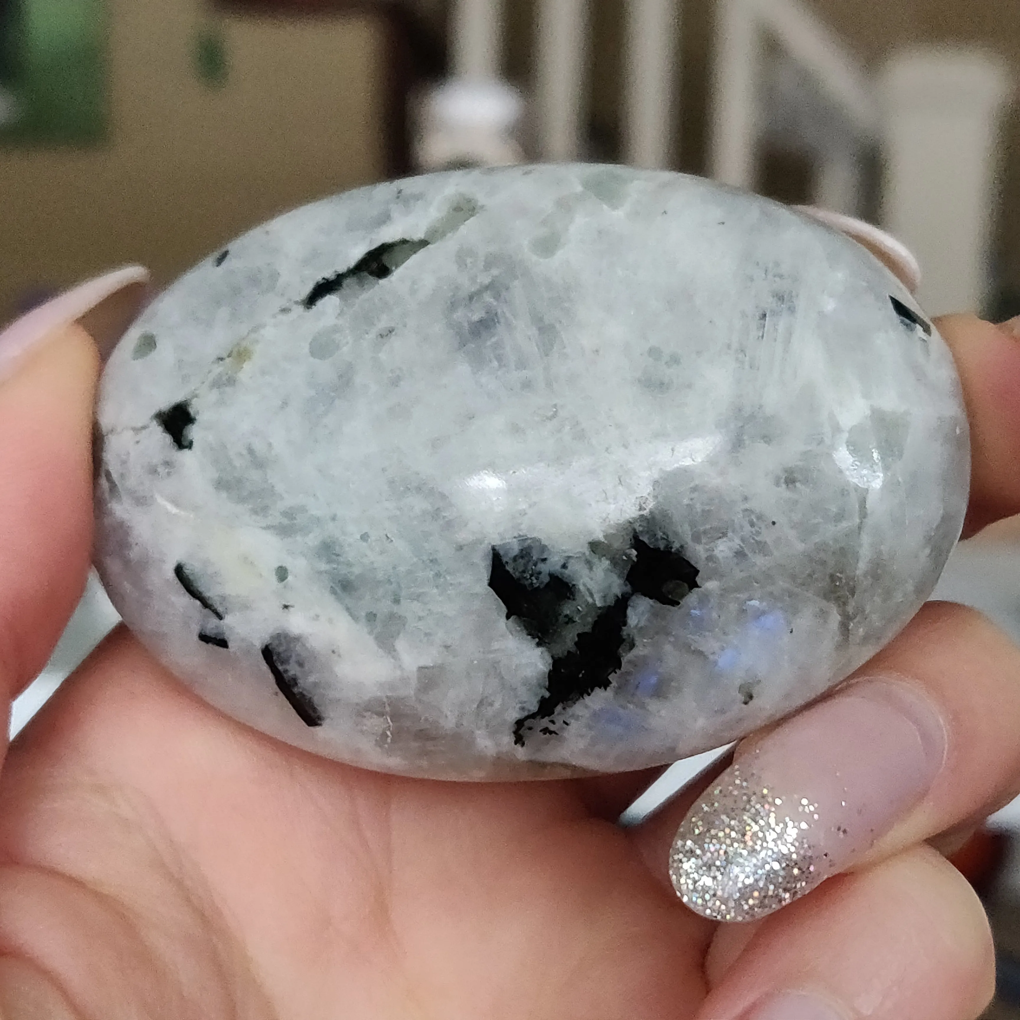 Rainbow Moonstone Palm Stone (#14)
