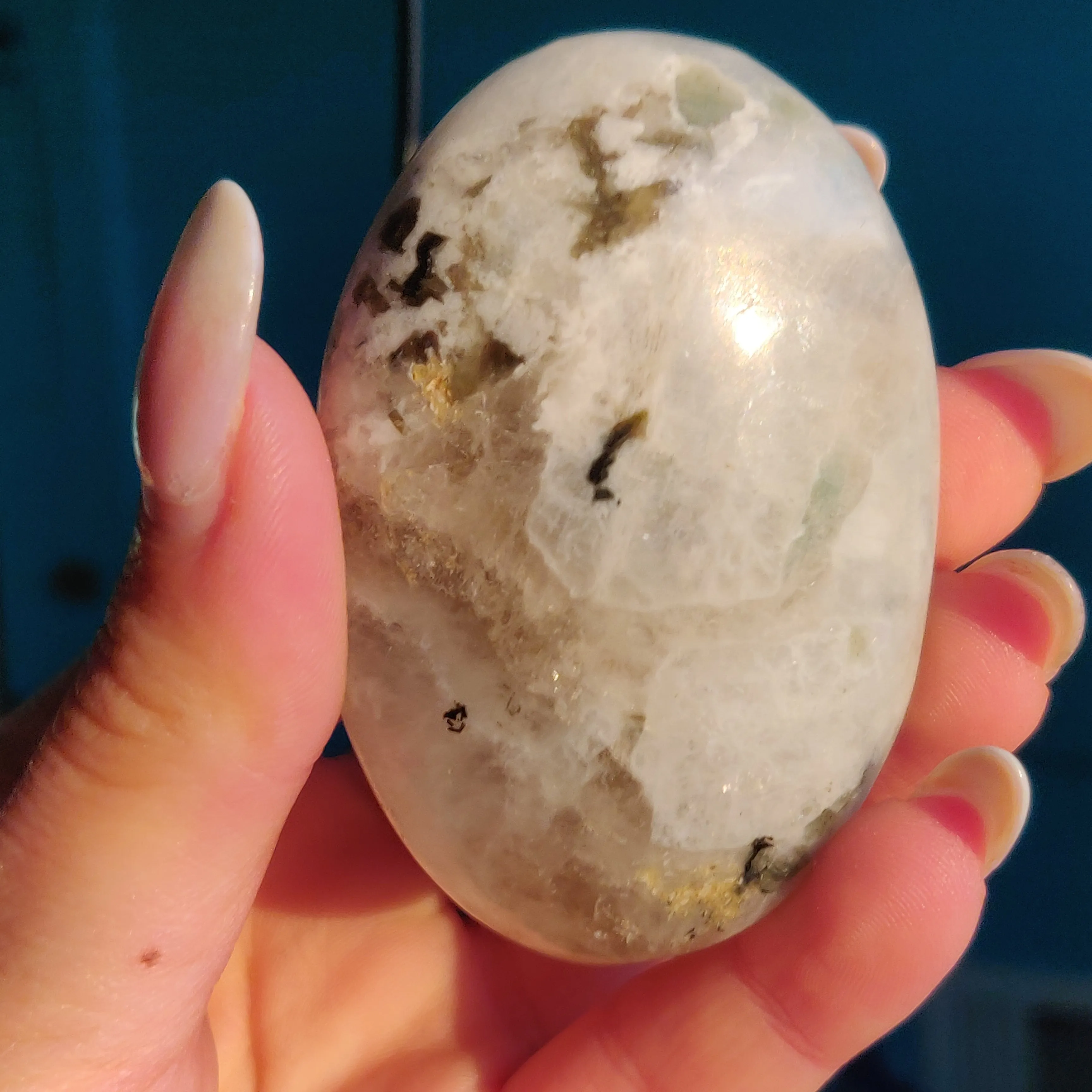 Rainbow Moonstone Palm Stone (#14)