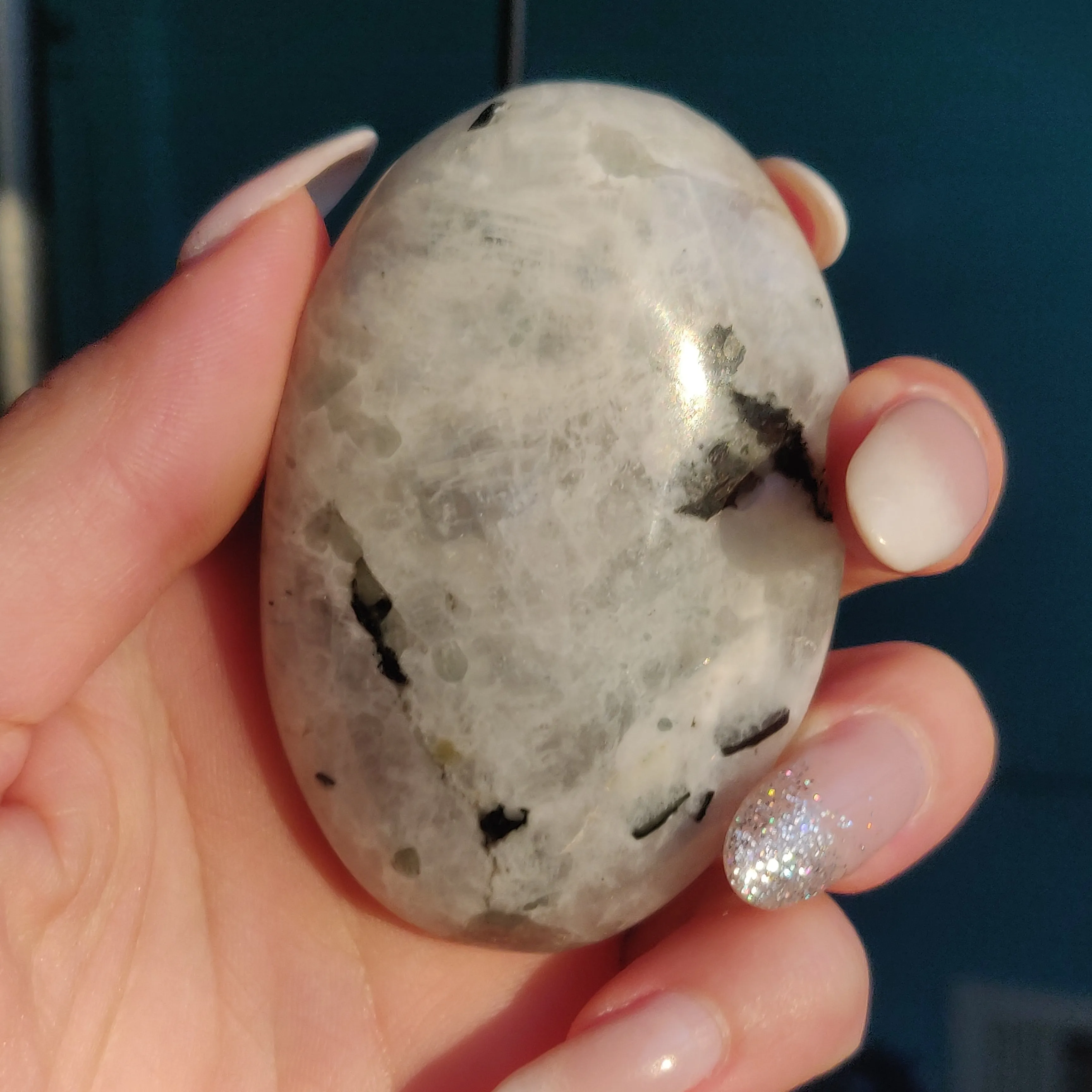 Rainbow Moonstone Palm Stone (#14)