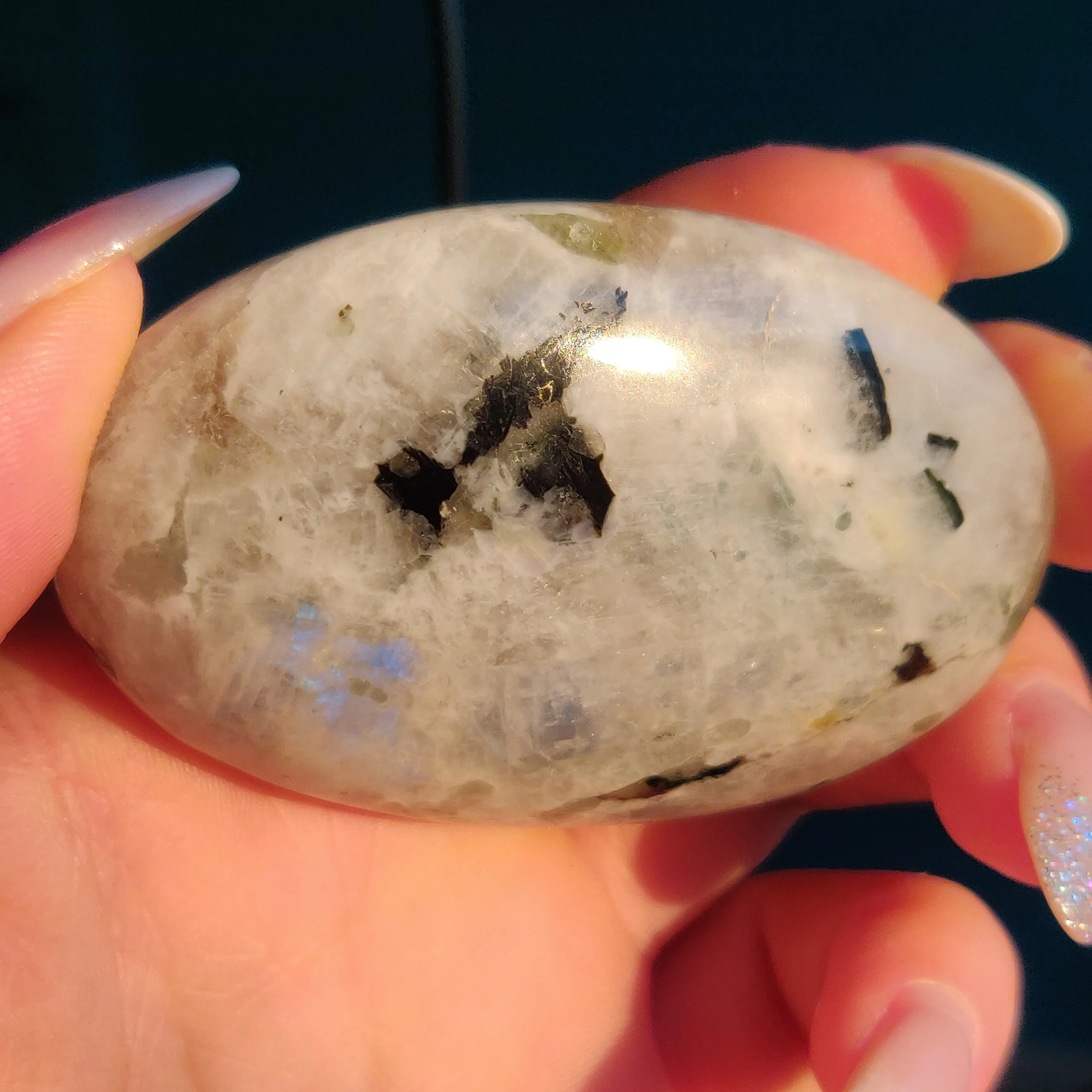 Rainbow Moonstone Palm Stone (#14)