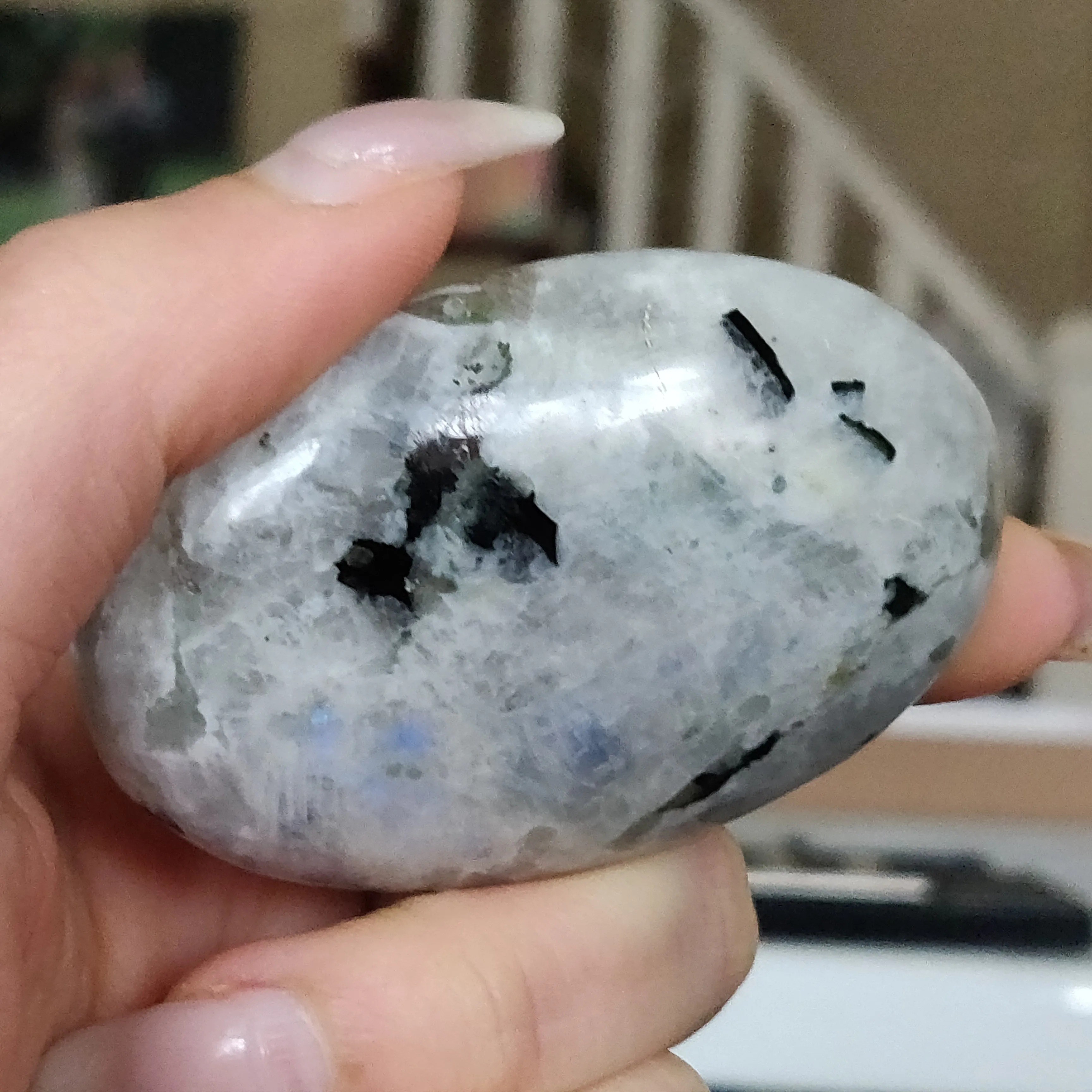 Rainbow Moonstone Palm Stone (#14)