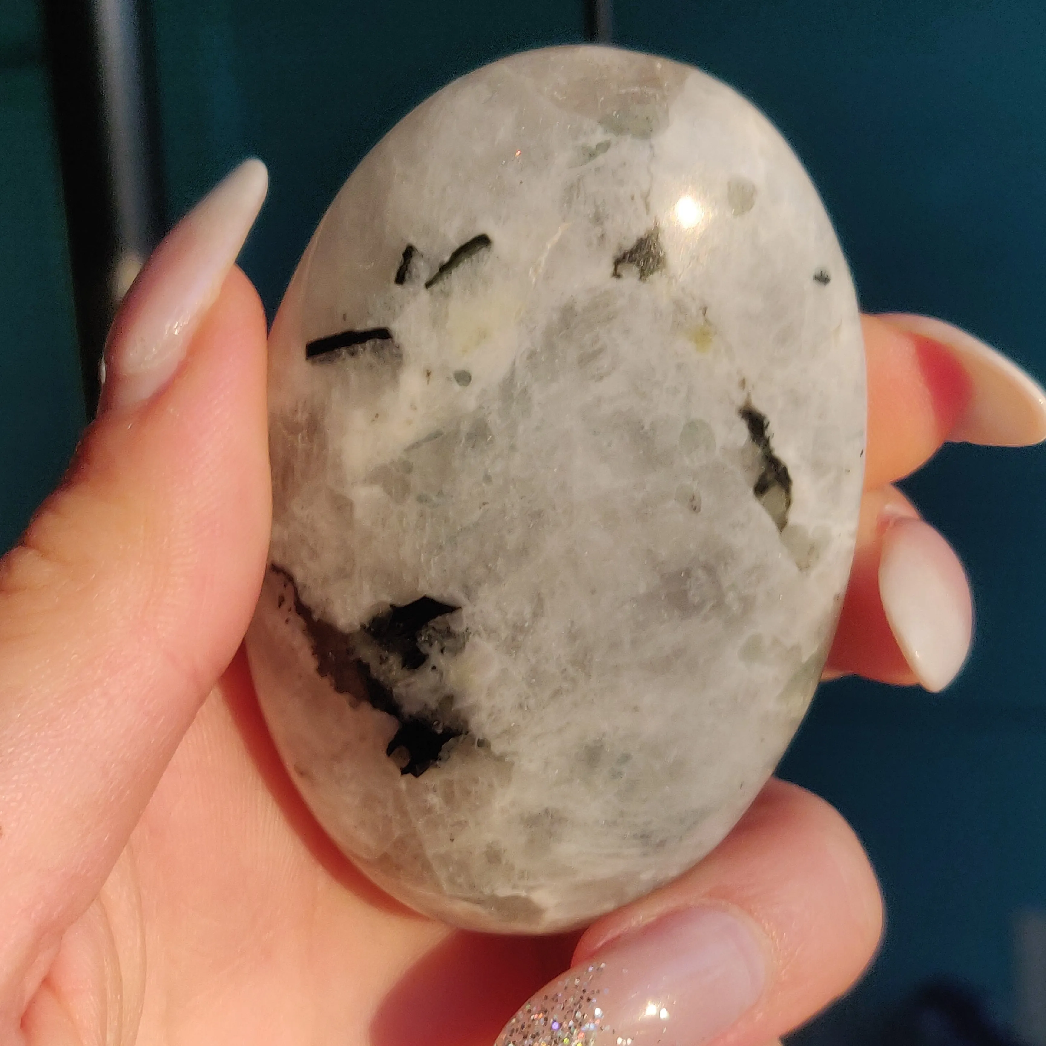 Rainbow Moonstone Palm Stone (#14)