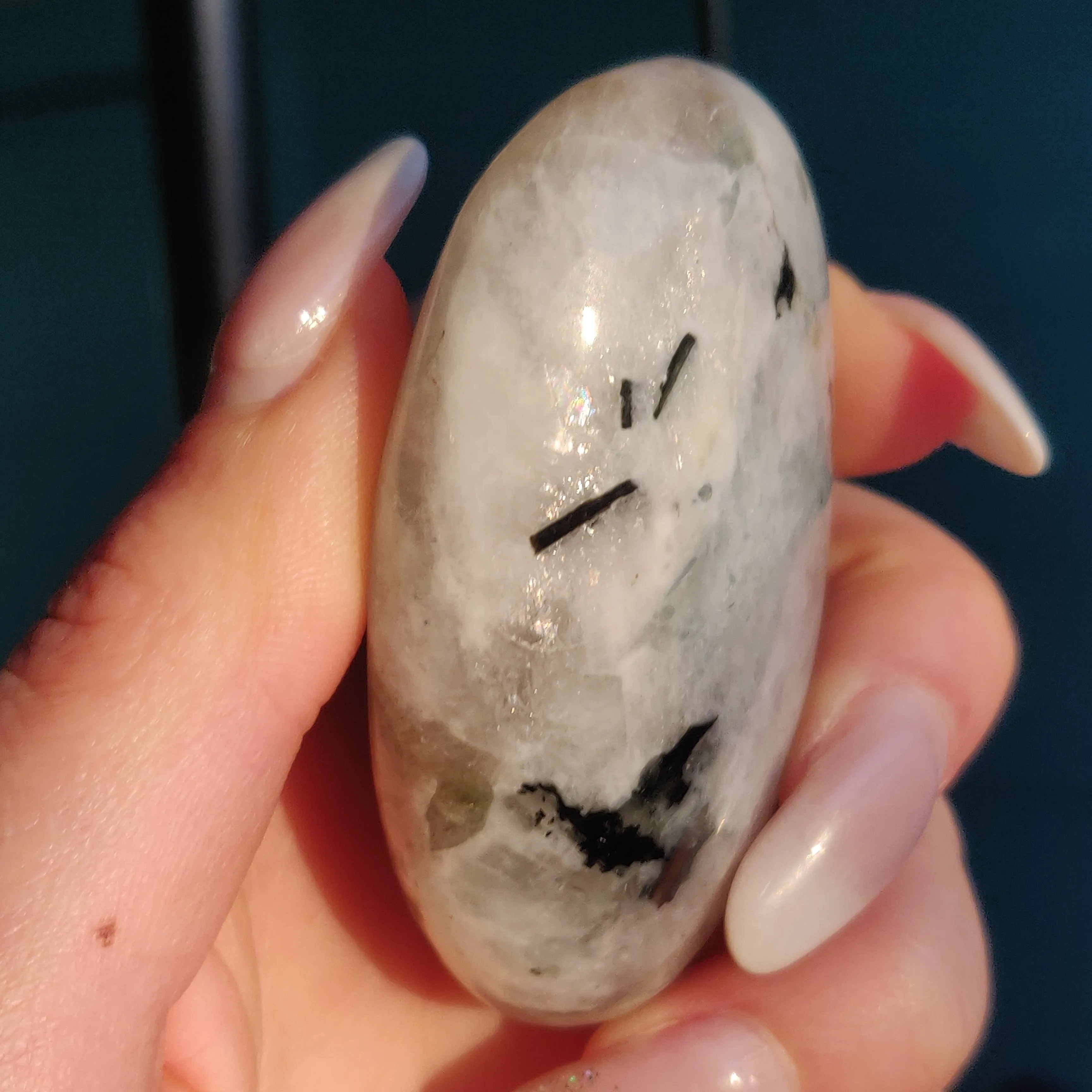 Rainbow Moonstone Palm Stone (#14)