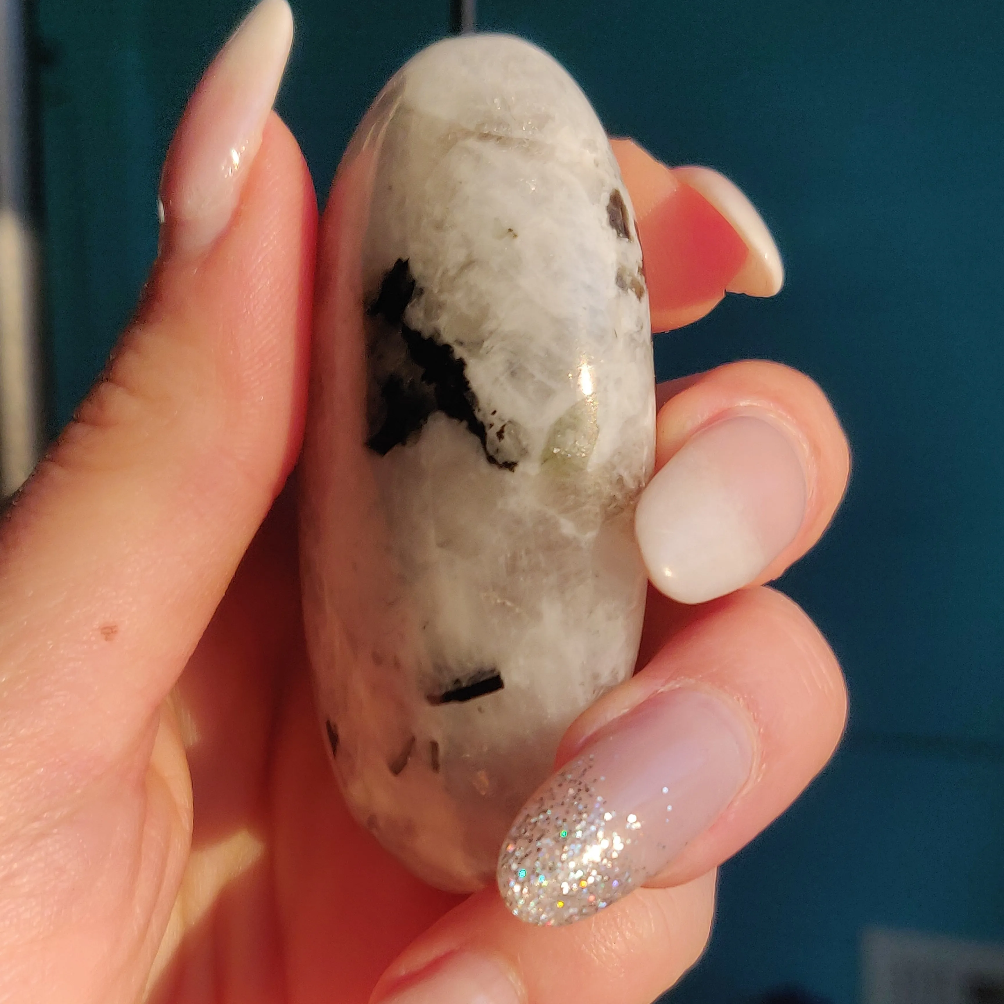 Rainbow Moonstone Palm Stone (#14)