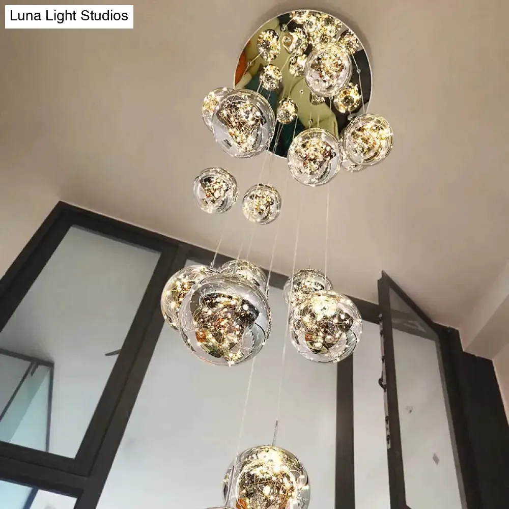 Raloo  - Modern Led Glass Ball  Chandelier