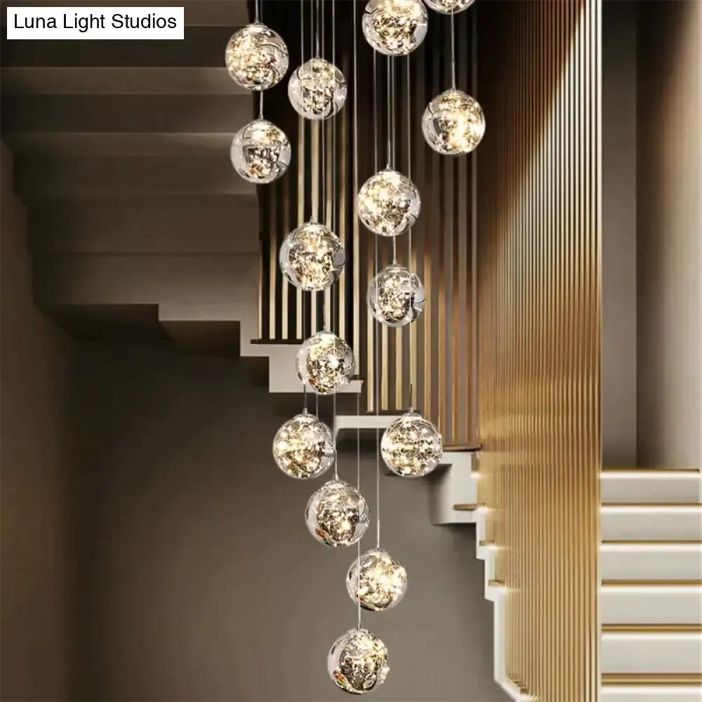 Raloo  - Modern Led Glass Ball  Chandelier