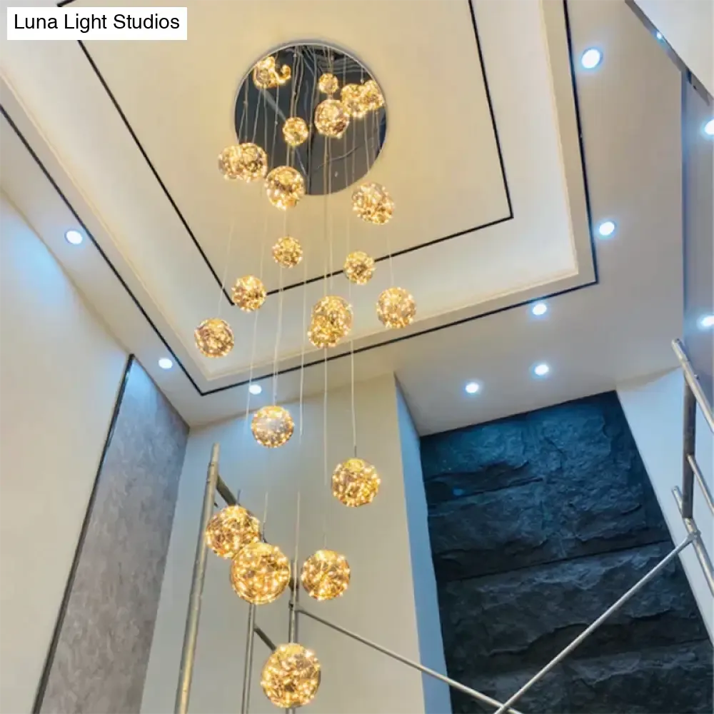 Raloo  - Modern Led Glass Ball  Chandelier