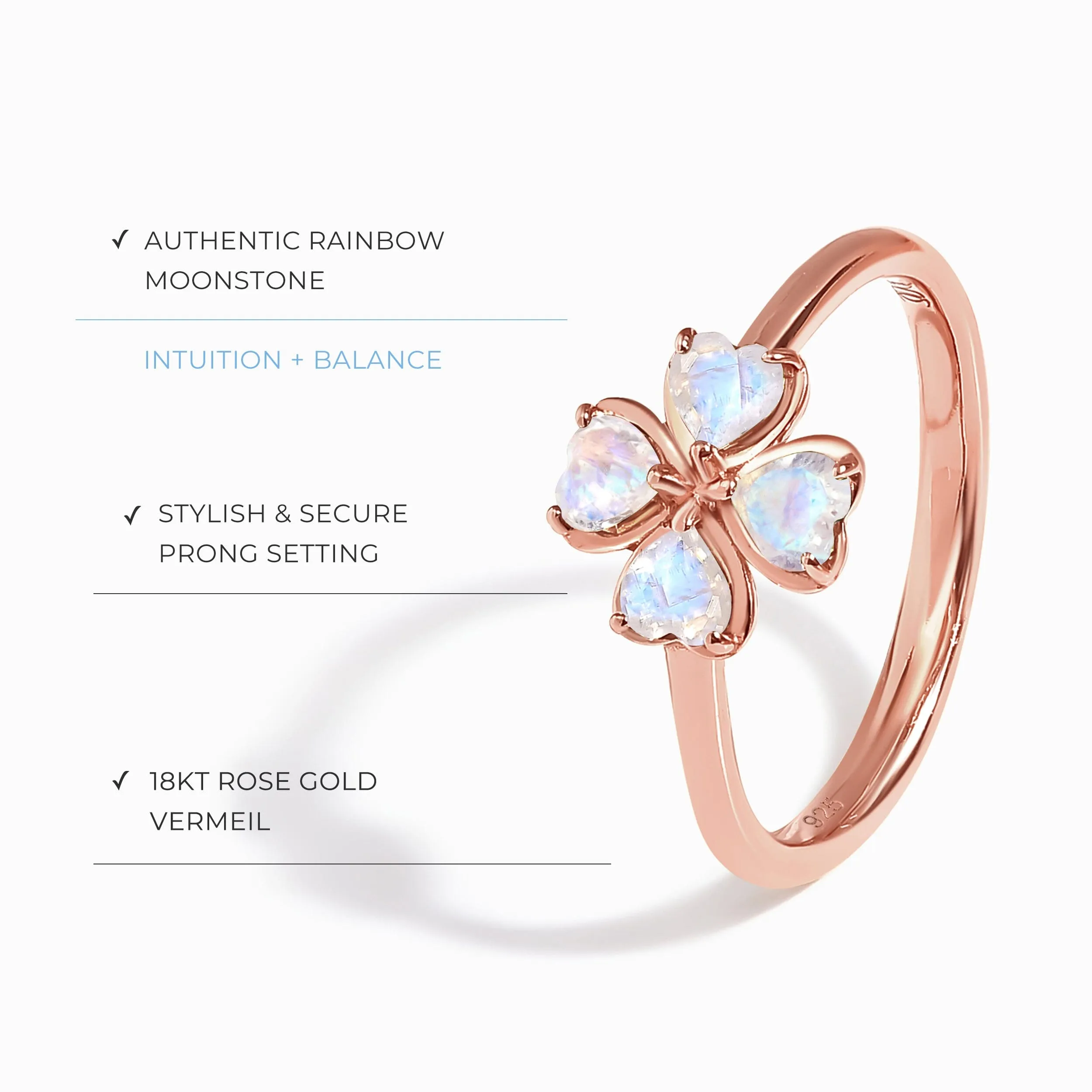 Shamrock Ring - Moonstone
