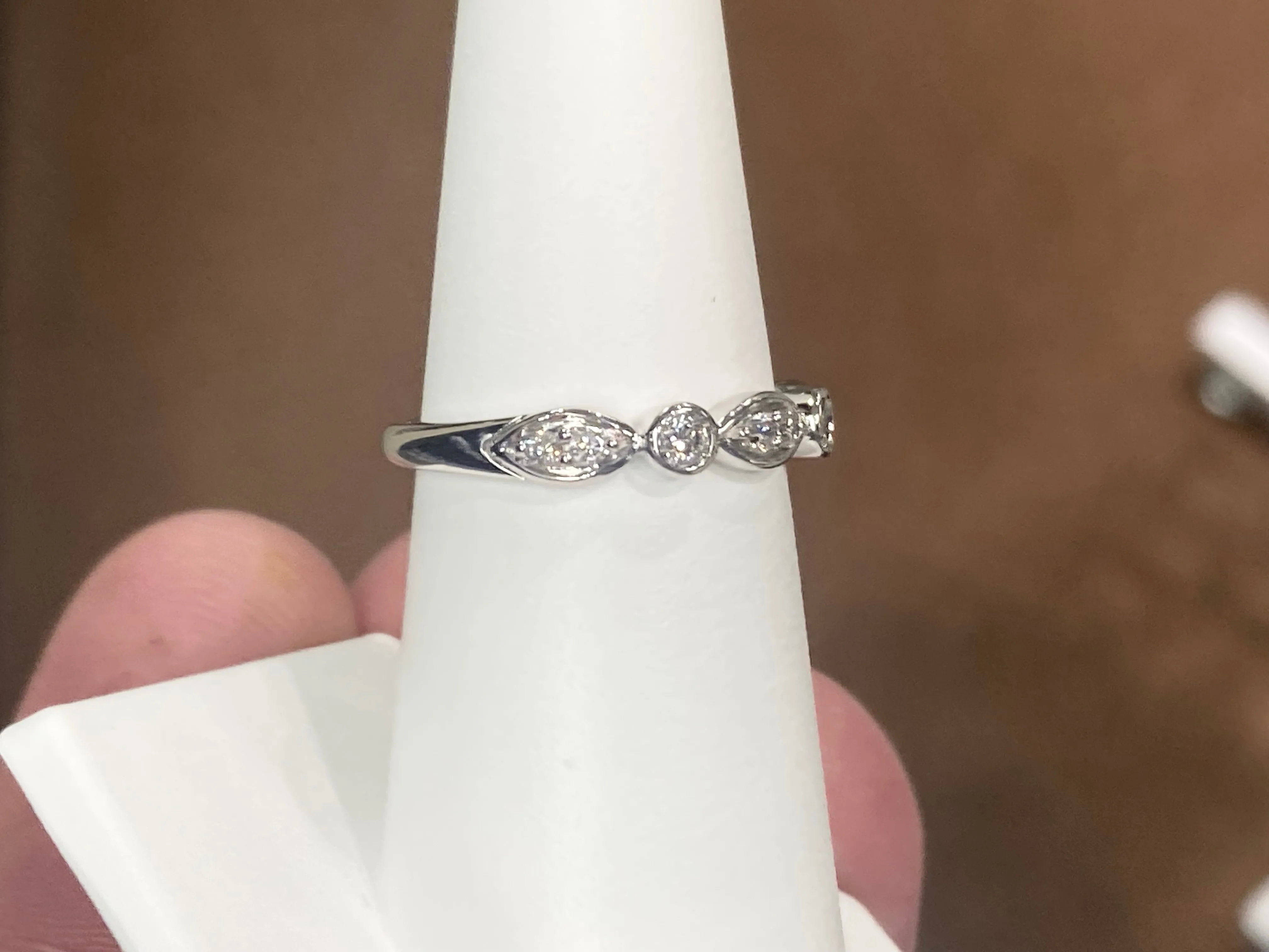 Silver Diamond Wedding Ring