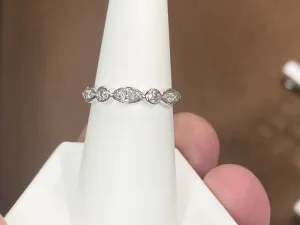 Silver Diamond Wedding Ring