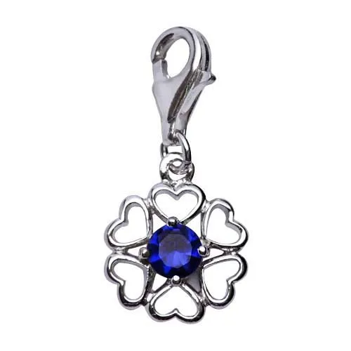 Silver Flower Design Charm