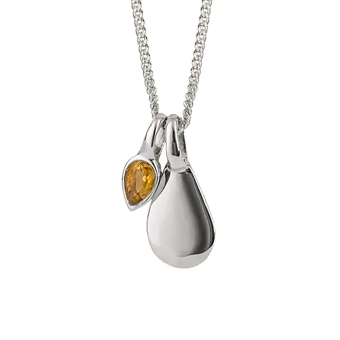 Silver Semi-Precious Birthstone Necklace
