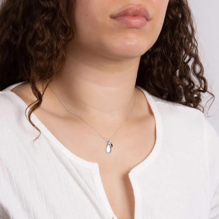 Silver Semi-Precious Birthstone Necklace