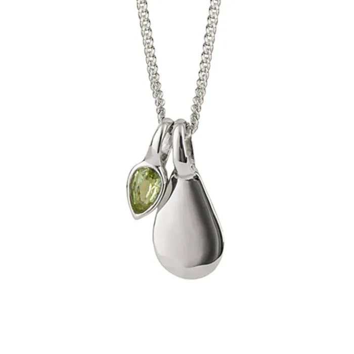 Silver Semi-Precious Birthstone Necklace