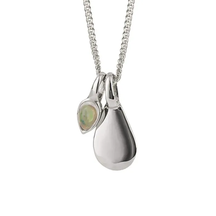 Silver Semi-Precious Birthstone Necklace