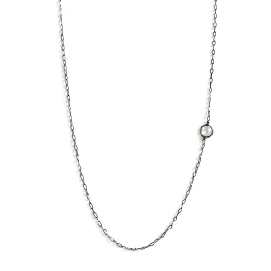 simple white diamond necklace