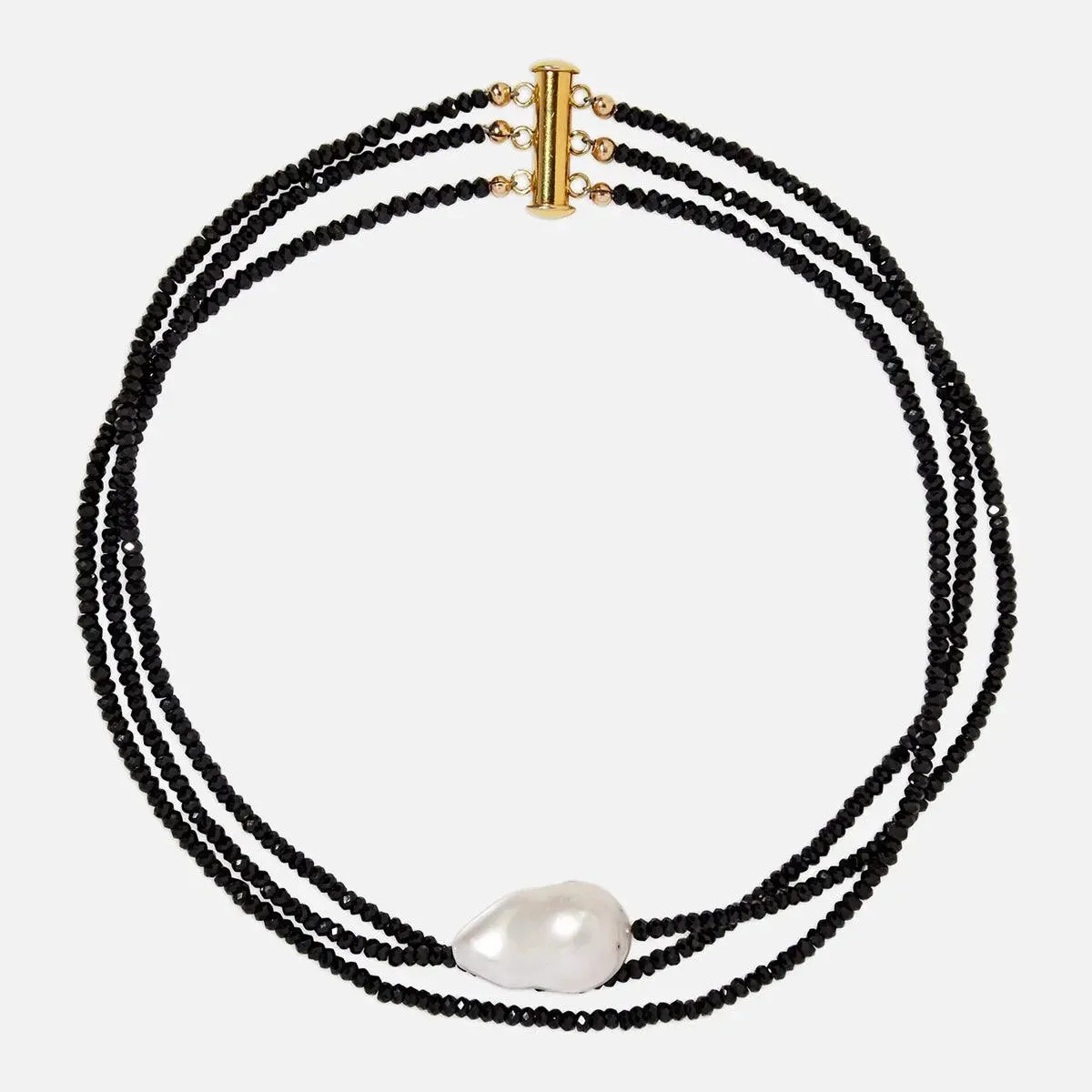 Spinel Triple Strand Gemstone Choker