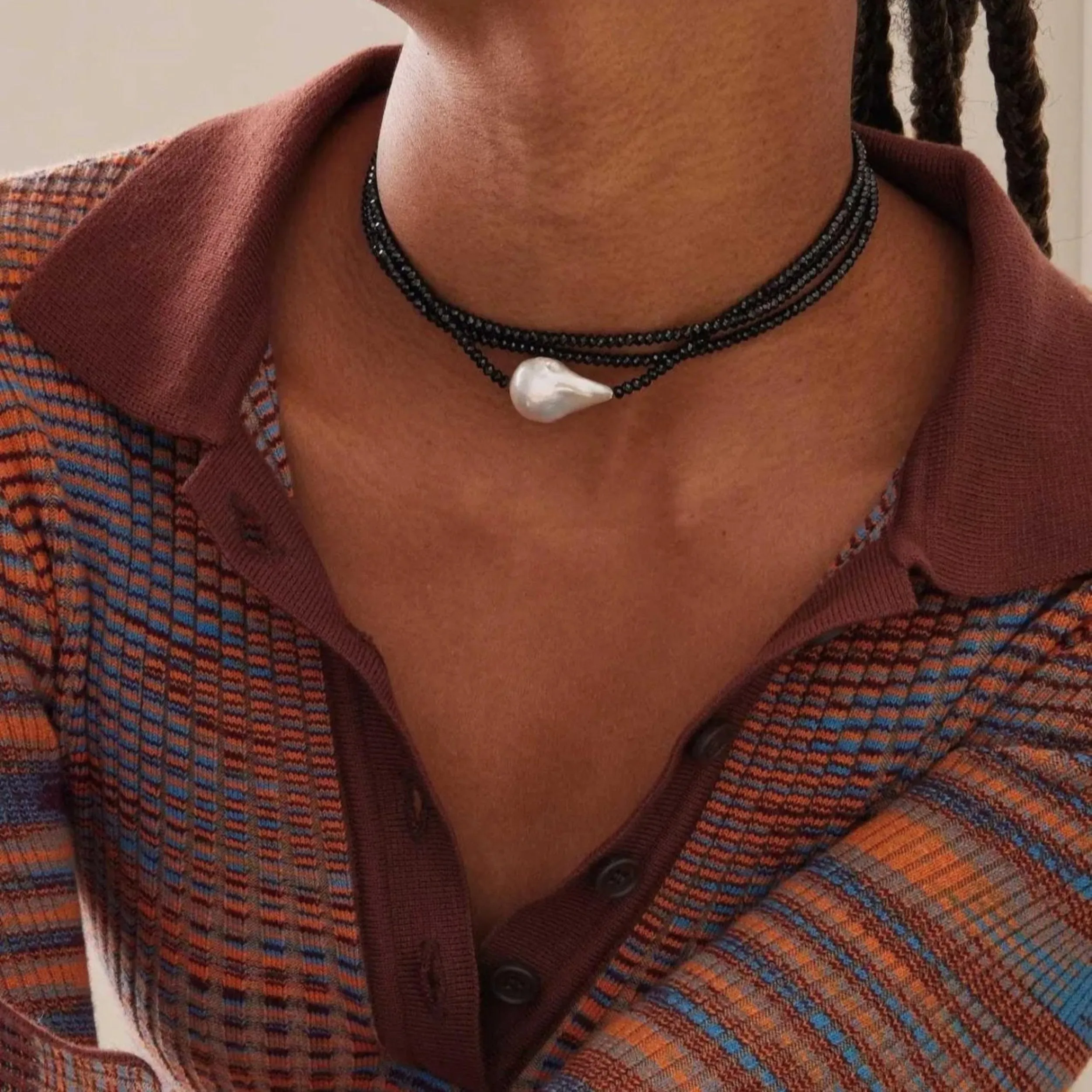 Spinel Triple Strand Gemstone Choker