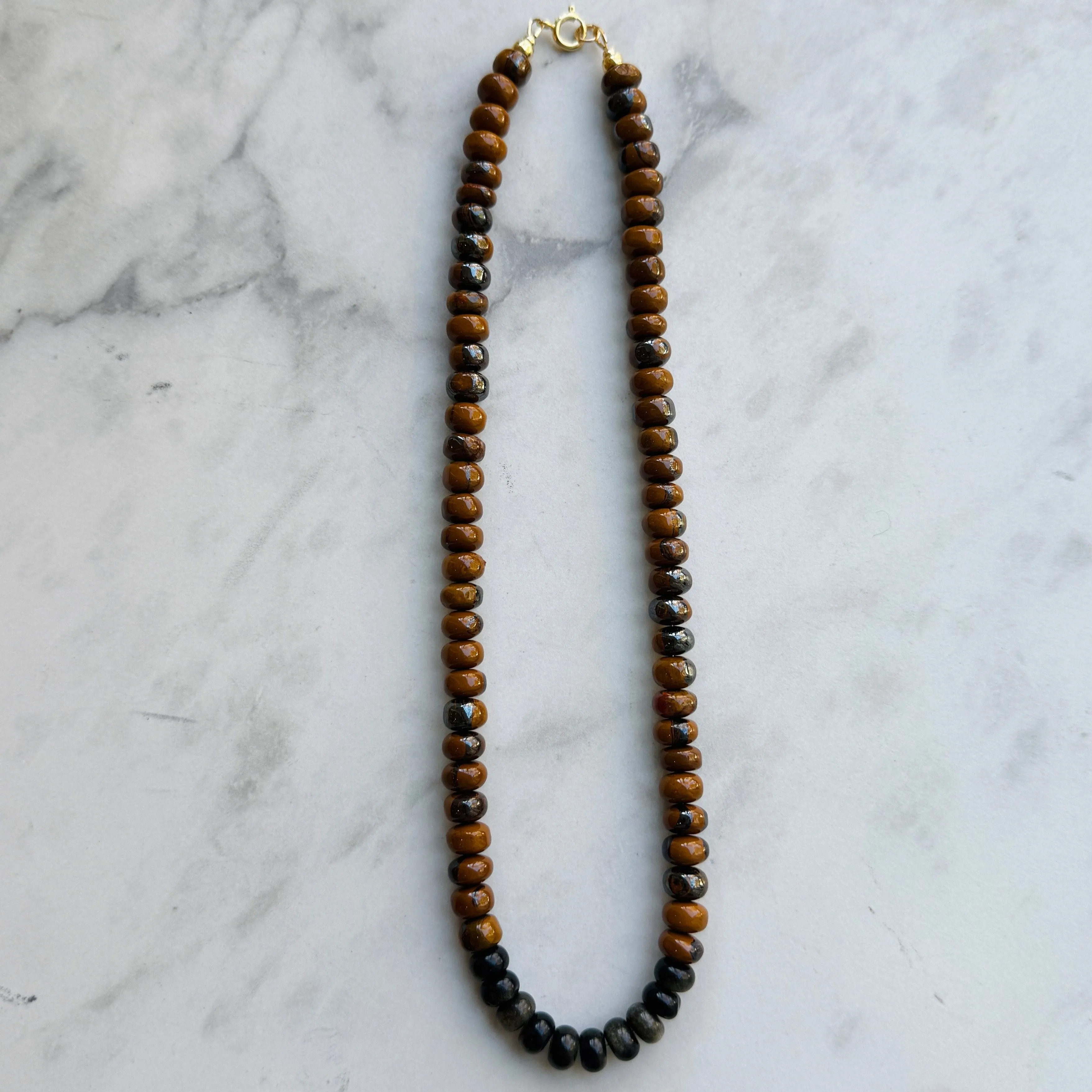 Stone Cache Gemstone Necklace "Glam Tiger"