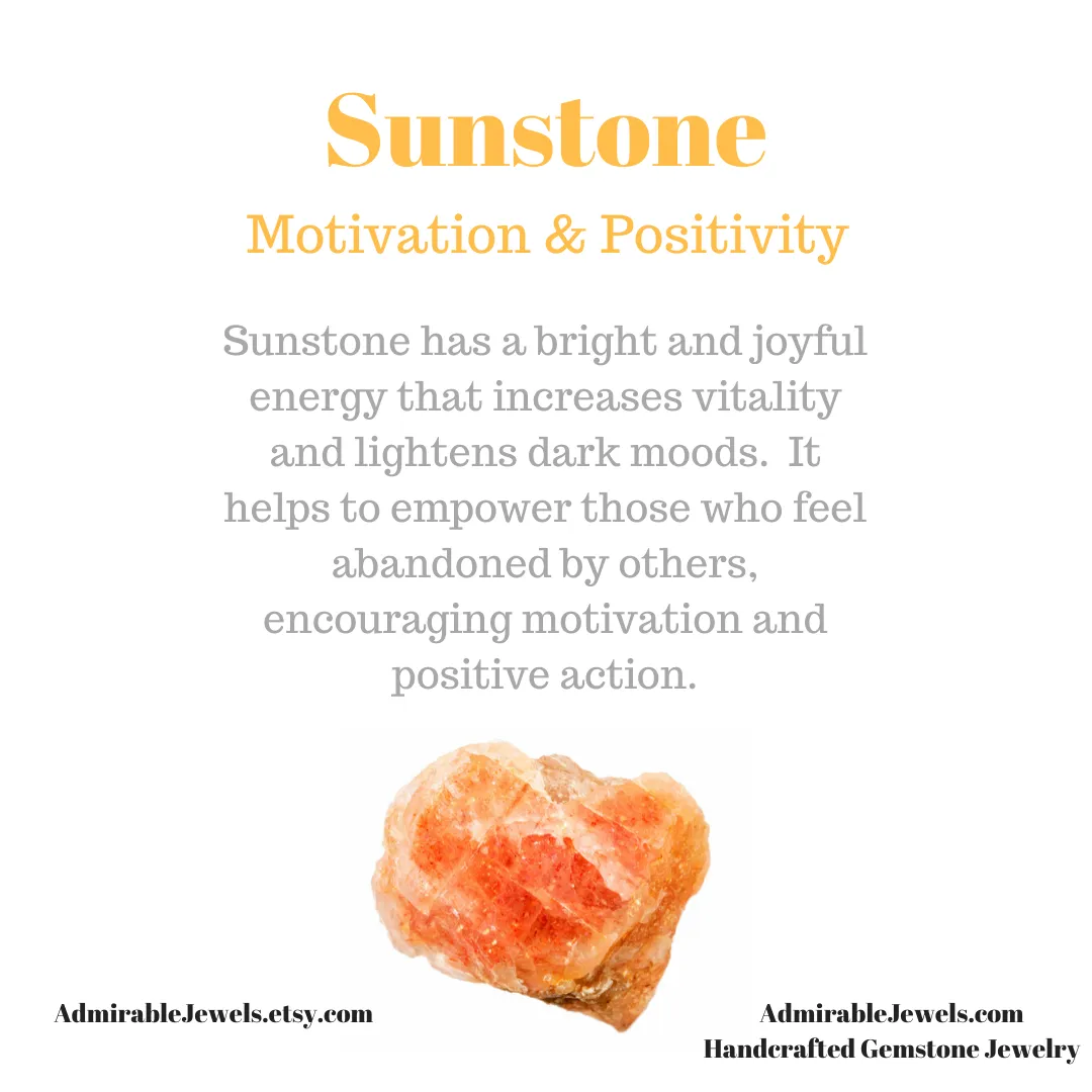 Sunstone Pear Briolette Pendant Necklace