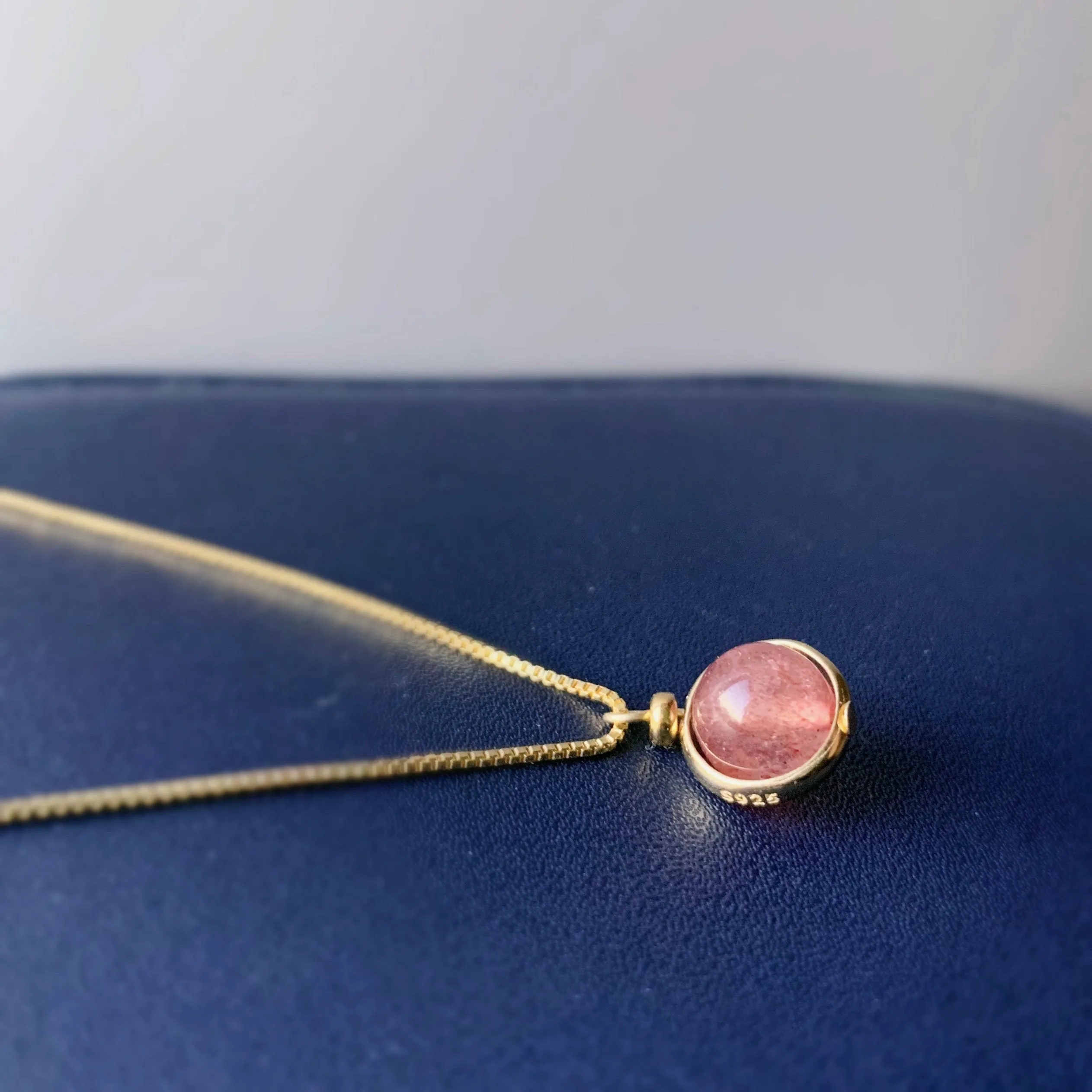 Sunstone Pendant Gold Necklace