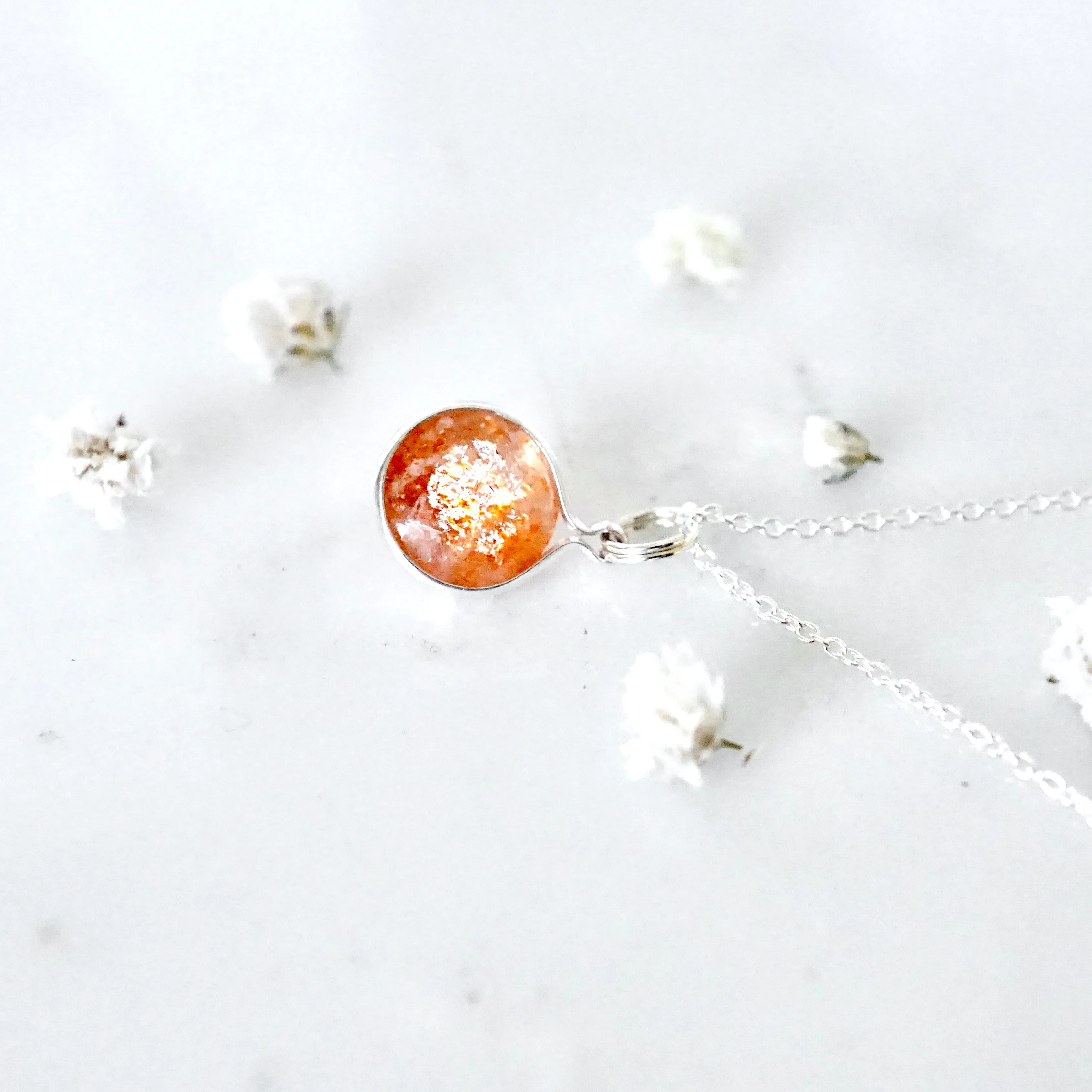 Sunstone Pendant - Sunstone Necklace - Silver Sunstone - Gold Sunstone Pendant