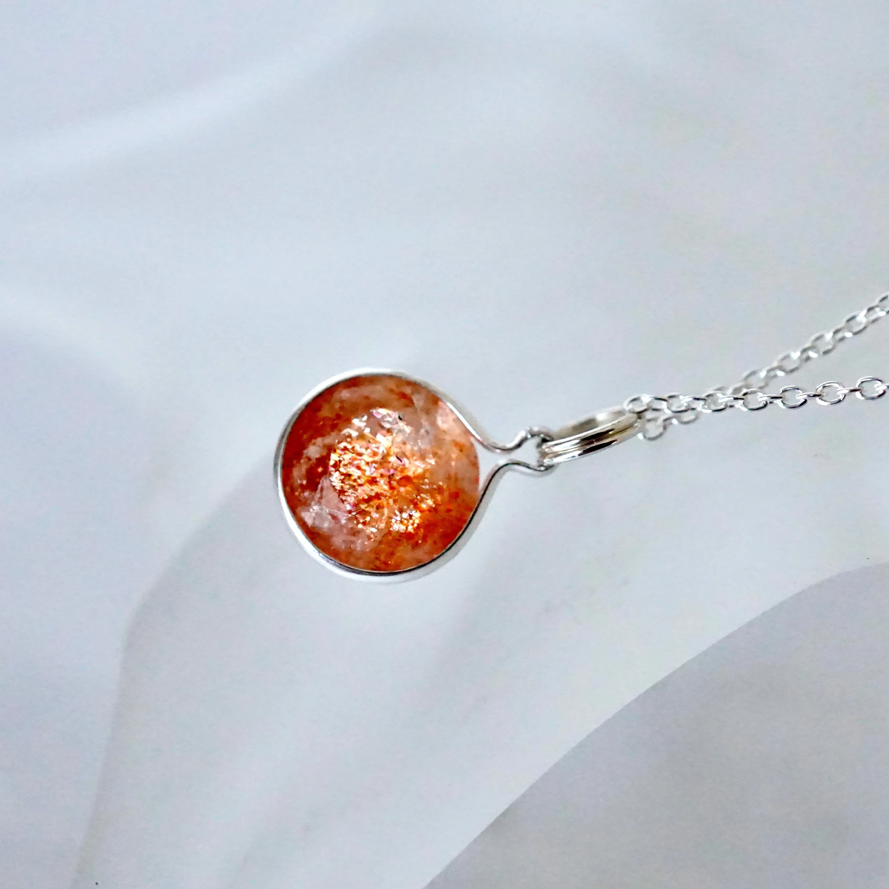 Sunstone Pendant - Sunstone Necklace - Silver Sunstone - Gold Sunstone Pendant