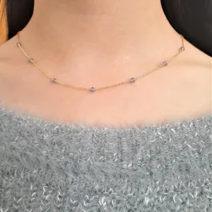 Tanzanite Beaded Necklace
