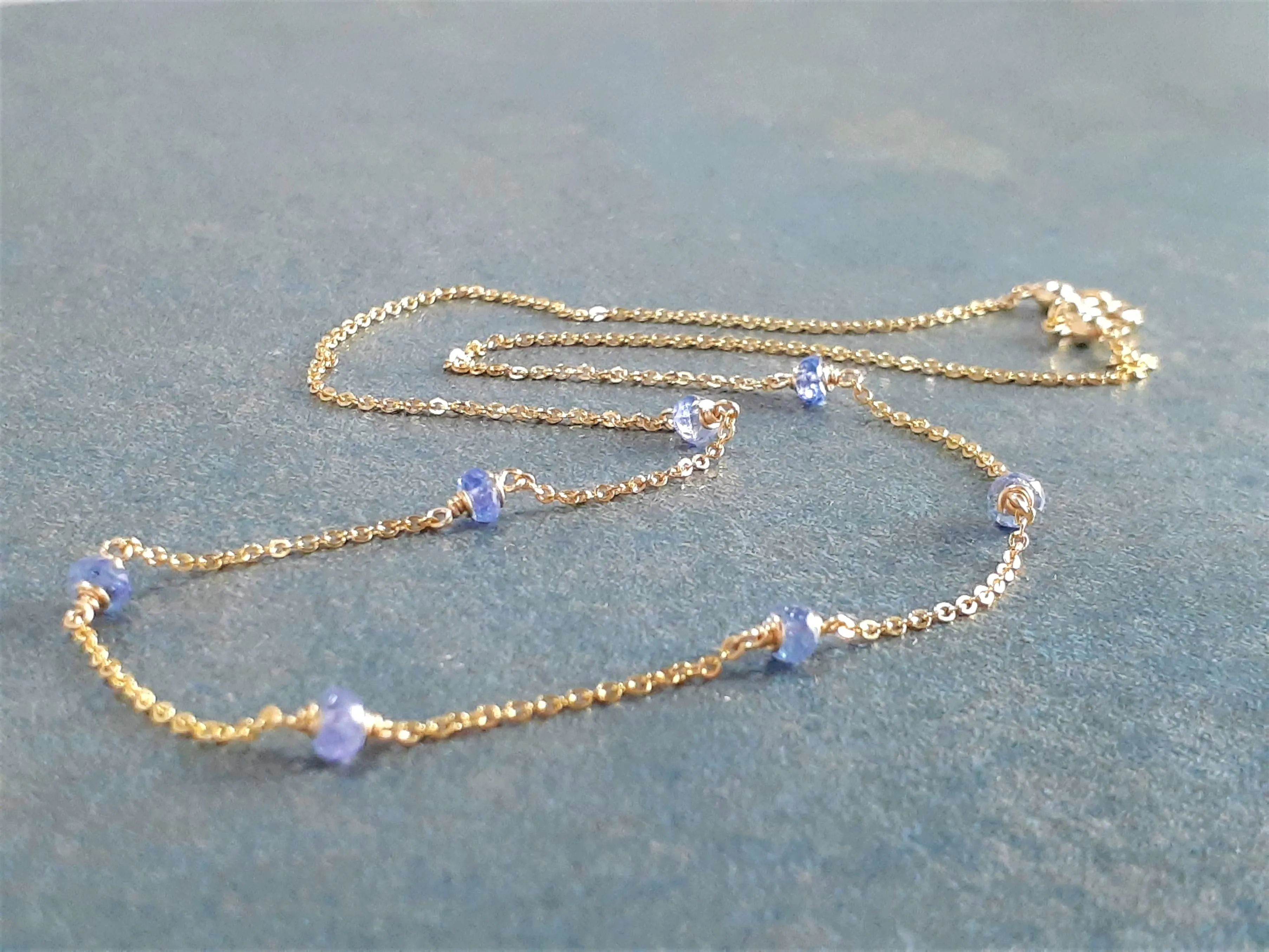 Tanzanite Beaded Necklace