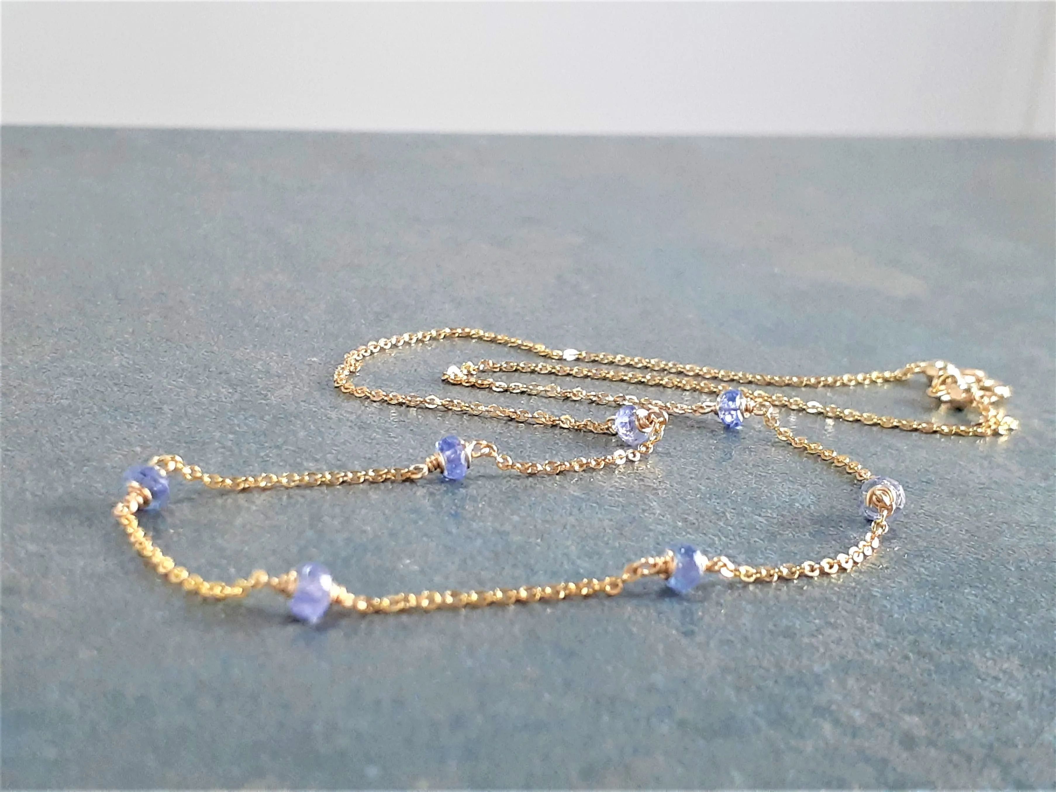 Tanzanite Beaded Necklace