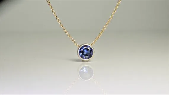 Tanzanite Floating Necklace - Fidget Necklace