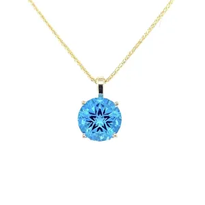 Texas Star Cut Blue Topaz Necklace at Regard Jewelry in Austin, Texas