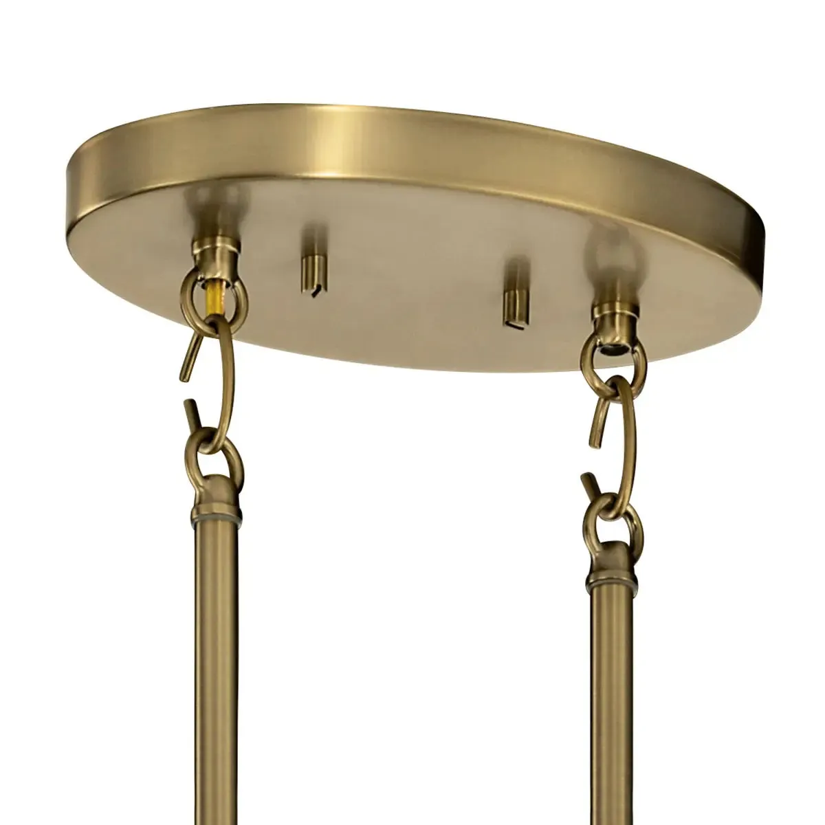 Tolani 43" 8-Light Chandelier, Brushed Natural Brass Finish