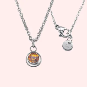 Topaz Bezel Set Hypoallergenic Necklace - November