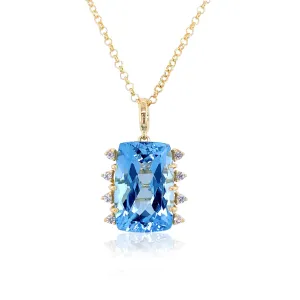 TRANSPARENZA Necklace (0802) - Blue Topaz / YG