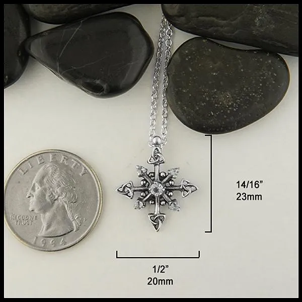 Trinity Snowflake Pendant and Earring Set