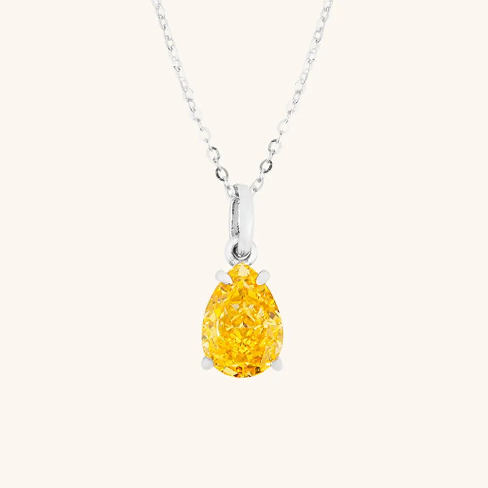 Vibrant Water Drop Pendant Necklace