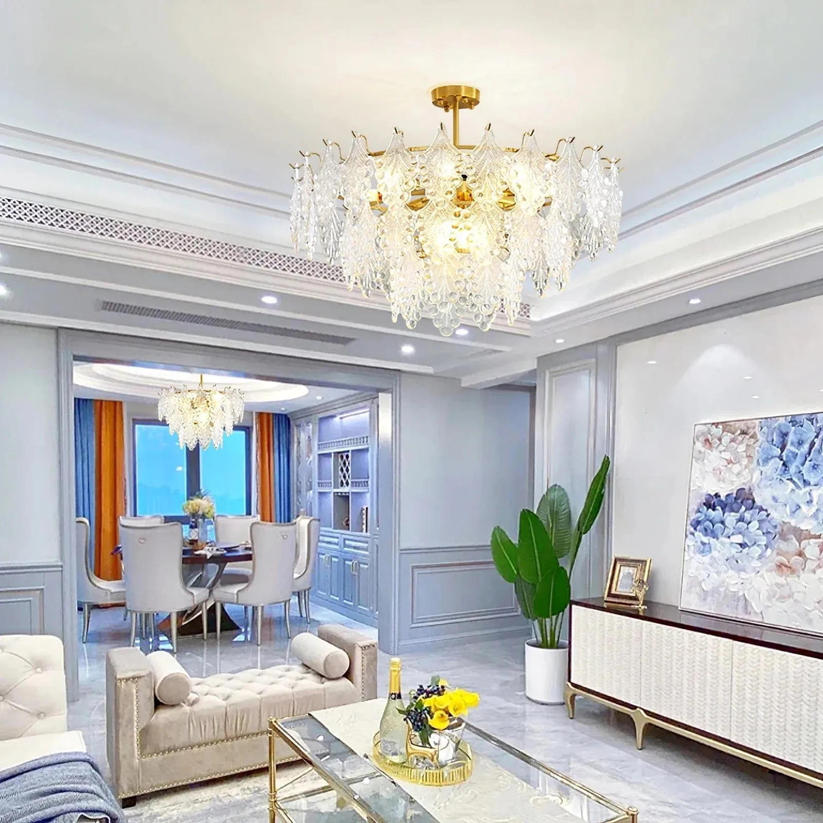 Vilary Layered Glass Chandelier